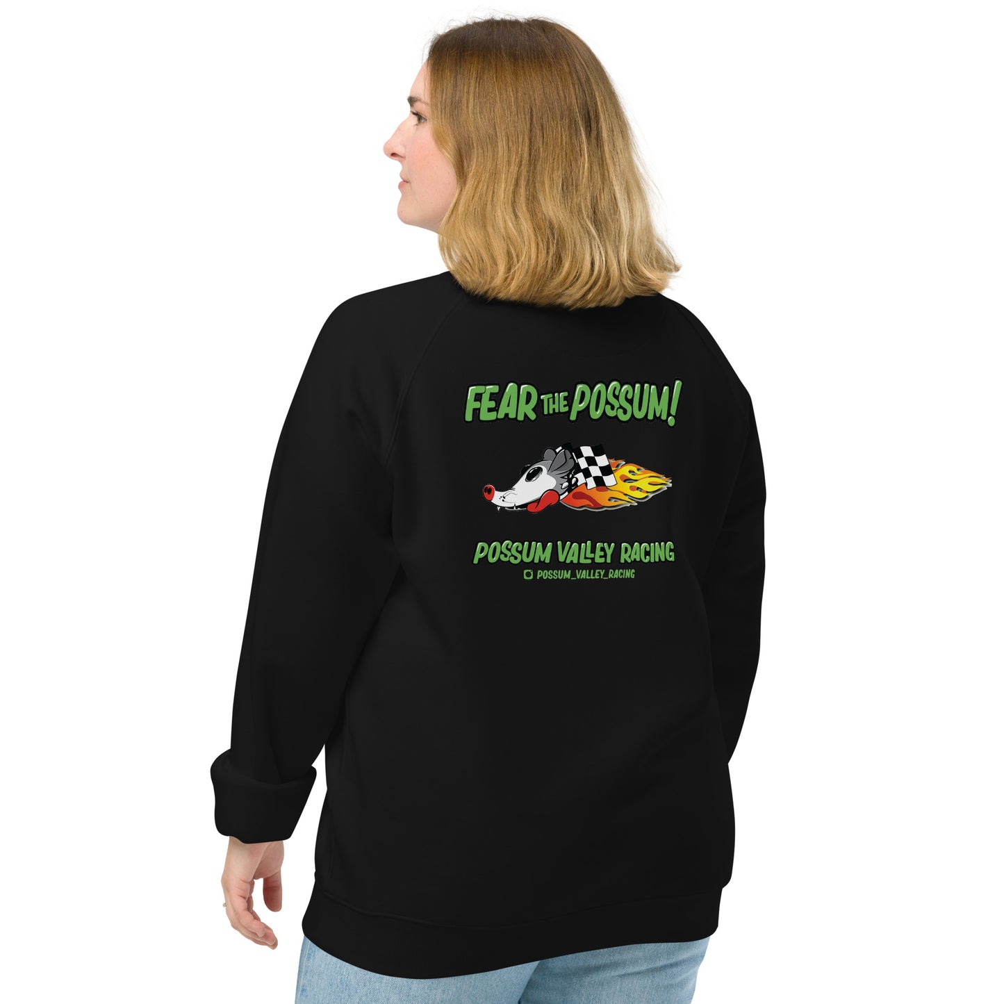 Unisex organic raglan sweatshirt