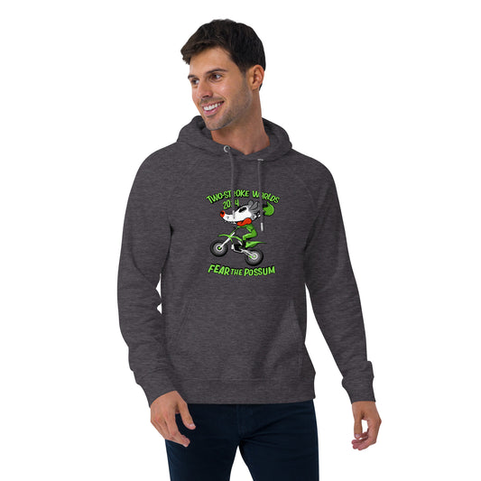 Two Stroke Worlds Unisex eco raglan hoodie