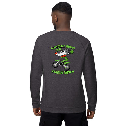 Two Stroke Worlds Unisex organic raglan sweatshirt