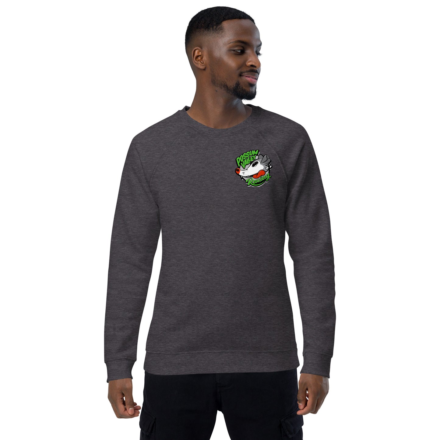 Two Stroke Worlds Unisex organic raglan sweatshirt